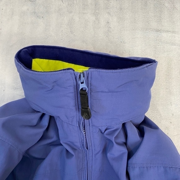 Columbia Convert Jacket Womens Med Purple Yellow Vintage Y2K Convertible Hooded - Picture 6 of 14